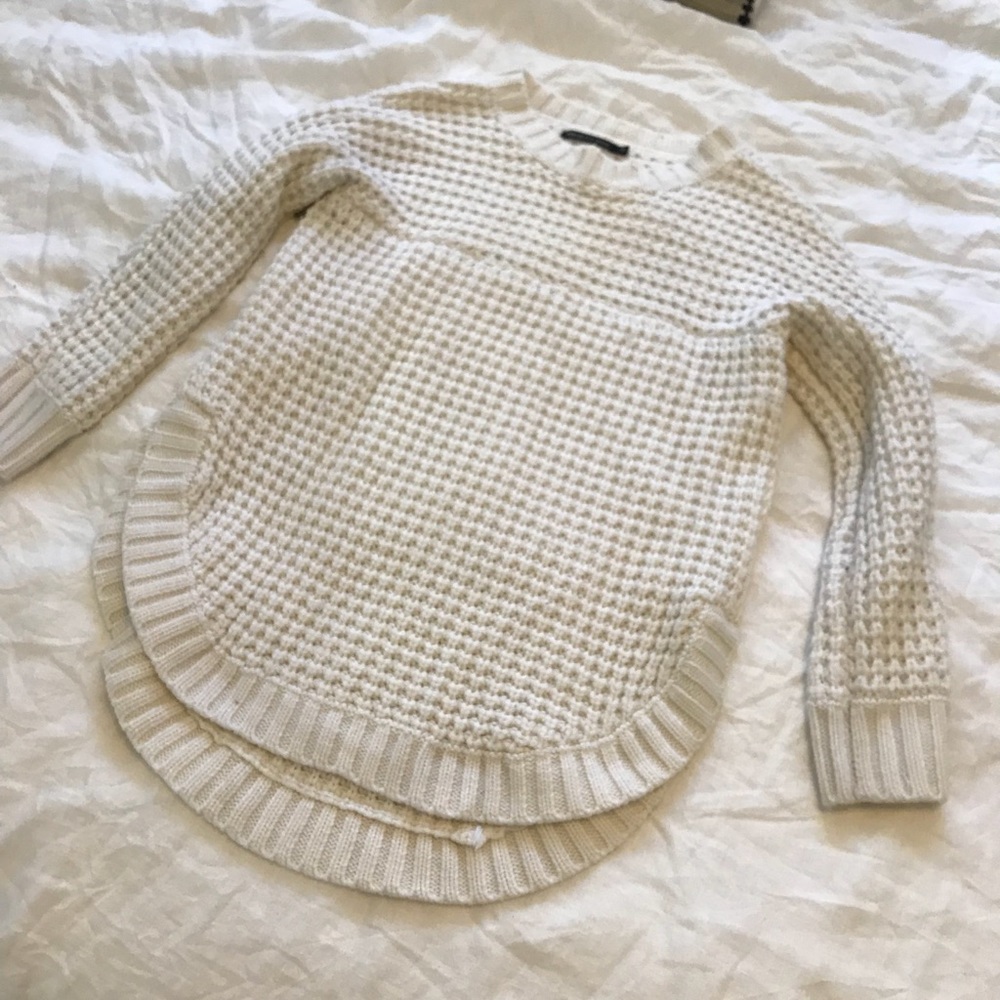 White Chunky Knit Sweater